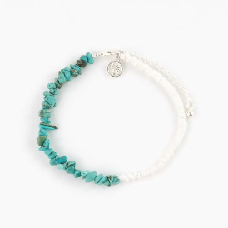 Santai Natural Stone Anklet Ankle Bracelet -Turquoise