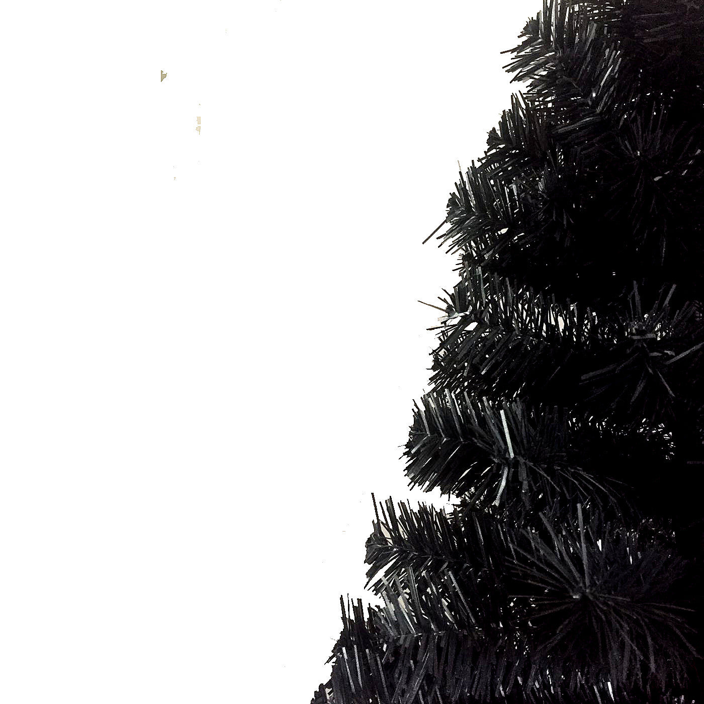 7.5 Ft. Black Slender Artificial Christmas Tree Including Collapsible Metal Stand